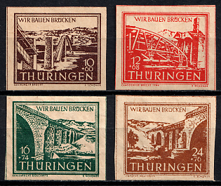 1946 Thuringia, Soviet Russian Zone of Occupation, Germany, Complete Set