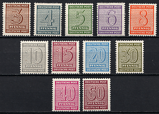 1945 West Saxony, Soviet Russian Zone of Occupation, Complete Set
