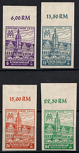 1946 West Saxony, Soviet Russian Zone of Occupation, Complete Set, Margins, Plate Numbers