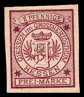 1888 2pf Giessen, Germany Local Post, Private City Mail