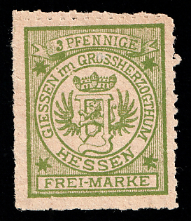1888 3pf Giessen, Germany Local Post, Private City Mail