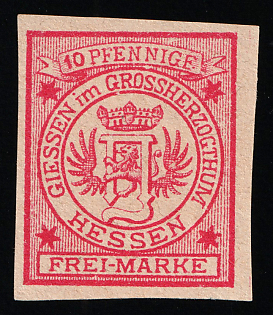 1888 10pf Giessen, Germany Local Post, Private City Mail