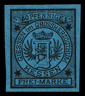 1888 50pf Giessen, Germany Local Post, Private City Mail