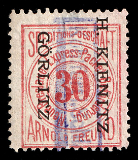 1887 3pf Gorlitz 'A. Express-Packet-Verkehr (Express Parcel Traffic)', Germany Local Post, Private City Mail, Violet Rectangular Cancellation
