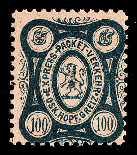 1896 100pf Greiz, Germany Local Post, Private City Mail