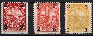 1887 Hamburg 'D. Hammonia I / Stadtbriefbeförderung (Hammonia I / City Letter Delivery)', Germany Local Post, Private City Mail, Complete Set