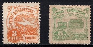 1888 Hamburg 'E. Privat-Beförderung / Hammonia II (Private Delivery / Hammonia II)', Germany Local Post, Private City Mail