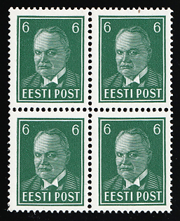 1940 6s Estonia, Block of Four