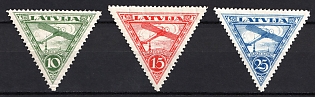 1931 Latvia, Type A, Airmail, Complete Set