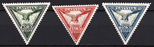 1932 Latvia, Type A, Airmail, Complete Set