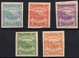 1887 Heidelberg, Germany Local Post, Private City Mail, Complete Set