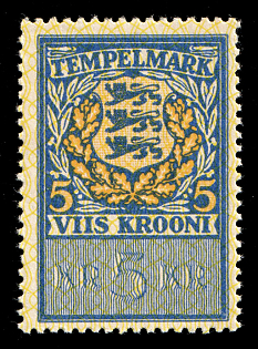1928 5k Estonia, Revenues, National Government, Arms of Principal Towns