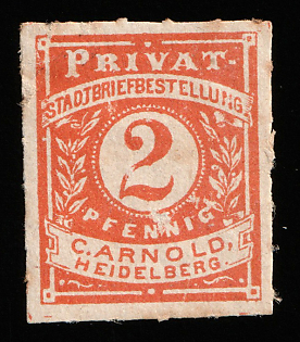 1898 2pf Heidelberg, Germany Local Post, Private City Mail