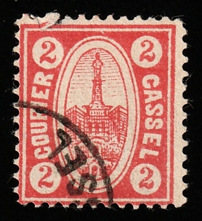 1894-95 2pf Kassel, Germany Local Post, Private City Mail, Circular Cancellation