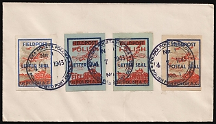 1943 (4 Jun) Polish Forces in Great Britain, WWII, Poland, Cover franked with Field Post Postal Seal '1st Polish A. C.' with Violet Circular 'Polska Poczta Polowa - 4 7 1943 - Polish Field Post Office' Datestamps