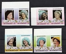 St. Vincent, Commonwealth of Nations, Pairs (Imperforate, MNH)