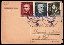 1939 (1 Sep) Danzig Gdansk, Germany, Postcard (Mi. 306 - 308, Commemorative Cancellations, Rare)