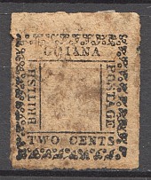 1862 British Guiana CV $1100 (Old Forgery, Cancelled)