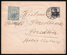 1917 (19 Dec) Poland, Local Issue, Cover from Warsaw to Przedborz franked with 4gr (Fi. 2, Signed, CV $340)