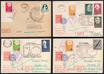 1960 Poznan, Republic of Poland, Non-Postal, Cinderella, Stock of Balloon Covers and Postcards (Commemorative Cancellations)