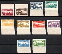 1920 Wurttemberg, German States, Germany (Mi. 272 - 281, Full Set, Margins, CV $30, MNH)