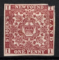1857-64 1p Newfoundland, Canada (SG 1, CV $200)