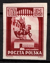 1945 1zl Republic of Poland (Fi. 363 x2 P3, Proof, Signed)