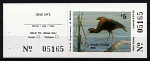 1991 5$ Duck Stamp, Nevada, United States (Sc. 13, Sheet Inscription, MNH)