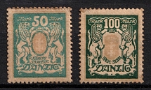 1923 Danzig Gdansk, Germany (Fi. 133, 135, MISSED Center Color)