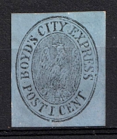 1866 1c Boyd's City Express, United States, Locals (Sc. 20L25)
