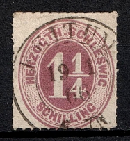 1865-67 1 1/4s Schleswig, German States, Germany (Mi. 14, Canceled, CV $40)