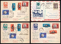 1961-62 Poznan, Republic of Poland, Non-Postal, Cinderella, Stock of Balloon Covers (Commemorative Cancellations)