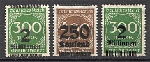 1923 Germany Inflation (Shifted Overprints, MH/MNH)