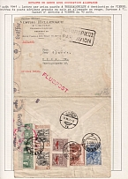 1941 (10 Aug) Greece, German Occupation, Airmail Cover from Thessaloniki to Vienna franked with Mi. 63, 399, 404, 377, 412