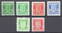 1941-44 Germany Occupation of Guernsey Jersey (CV $120, MNH/MH)