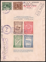 1946 (8 Nov) San Salvador, El Salvador - New York, United States, Registered Airmail First Day Cover (FDC)
