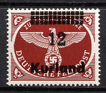 1945 12pf Kurland, German Occupation, Germany (Mi. 4 A z, Signed, CV $130, MNH)