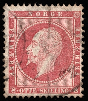 1856 8s Norway (Mi 5, Canceled, CV $40)