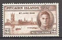 1946 British Pitcairn Islands Flaw by Launch CV $60