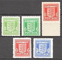 1941-44 Occupation of Guernsey (Full Set, Colour Varieties, CV $100, MNH)