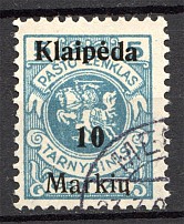 1923 Germany Klaipeda Memel (Missing `Memel`, CV $100, Cancelled)
