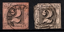 1852-56 Thurn und Taxis, German States, Germany (Mi. 5 a, 5 b, Canceled, CV $50)