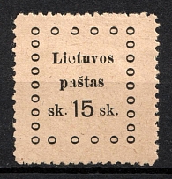1919 15sk Lithuania (Mi. 10, Broken 'a')