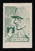 1942 Finland, Finnish Occupation, National Union of Combatants Serving as a Franchise Stamp