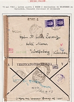 1943 (19 May) Third Reich, Germany, Italian Empire, Italian and German Censorship, Military Post, Cover from Bozen to Wolfsberg
