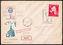 1958 (1 Sept) Republic of Poland, Non-Postal, Cinderella, Balloon Cover from Chojna to Poznan with Commemorative Cancellation