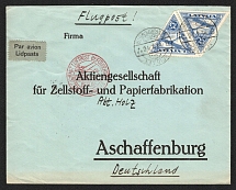 1934 (24 Jul) Latvia Riga - Berlin - Aschaffenburg, Airmail cover, flight Riga - Berlin (Muller 41, CV $450)