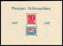 1937 Danzig Gdansk, Germany, Souvenir Sheet (Mi. Bl 3, CV $180, MNH)