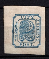 1850-51 2c Adams' City Express Post, New York, United States, Locals (Sc. 2L5, CV $+++)