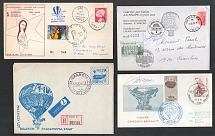 1975-93 Republic of Poland, Belgium, Non-Postal, Cinderella, Stock of Balloon Covers